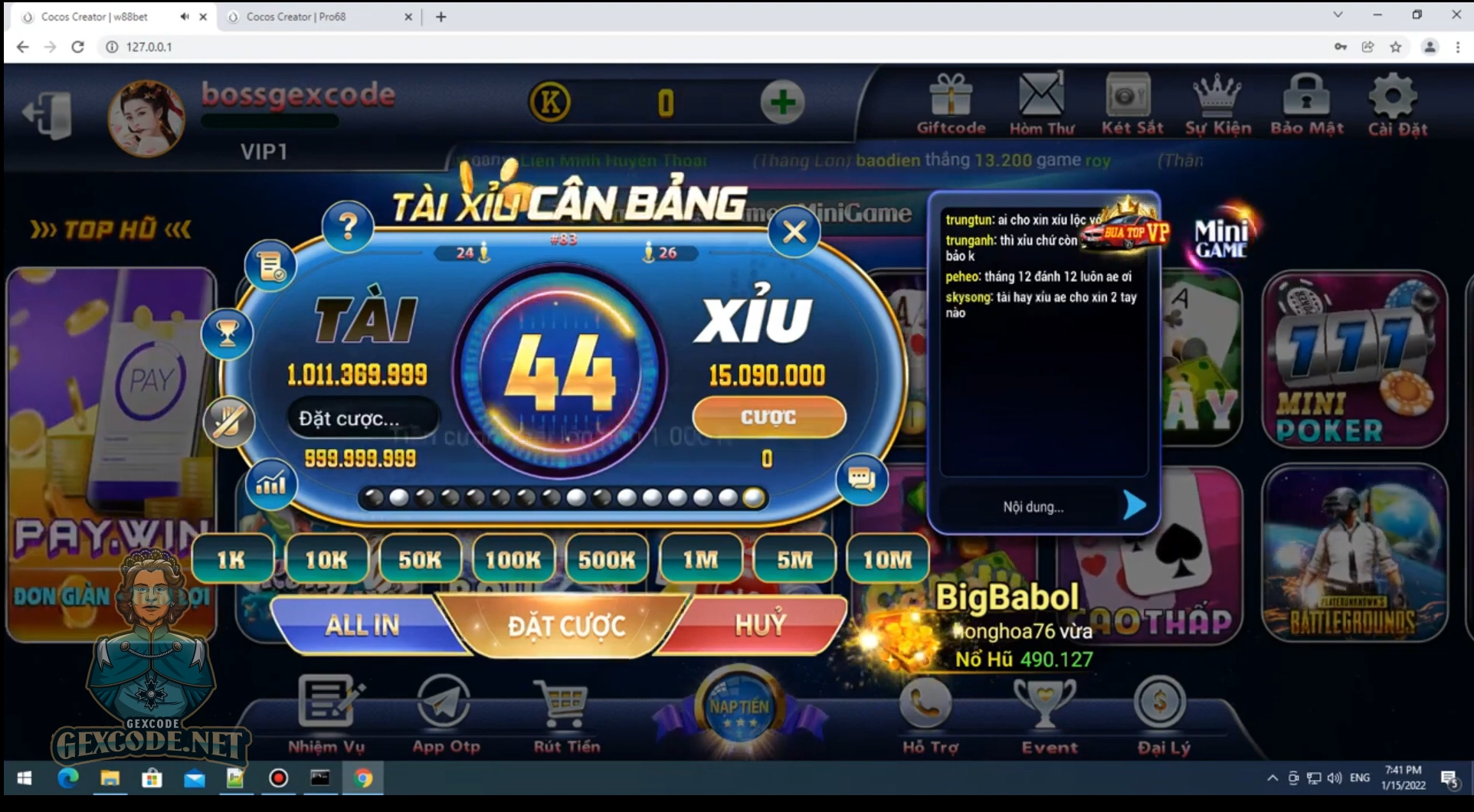 Hướng dẫn cài đặt Game bài GEXCODE